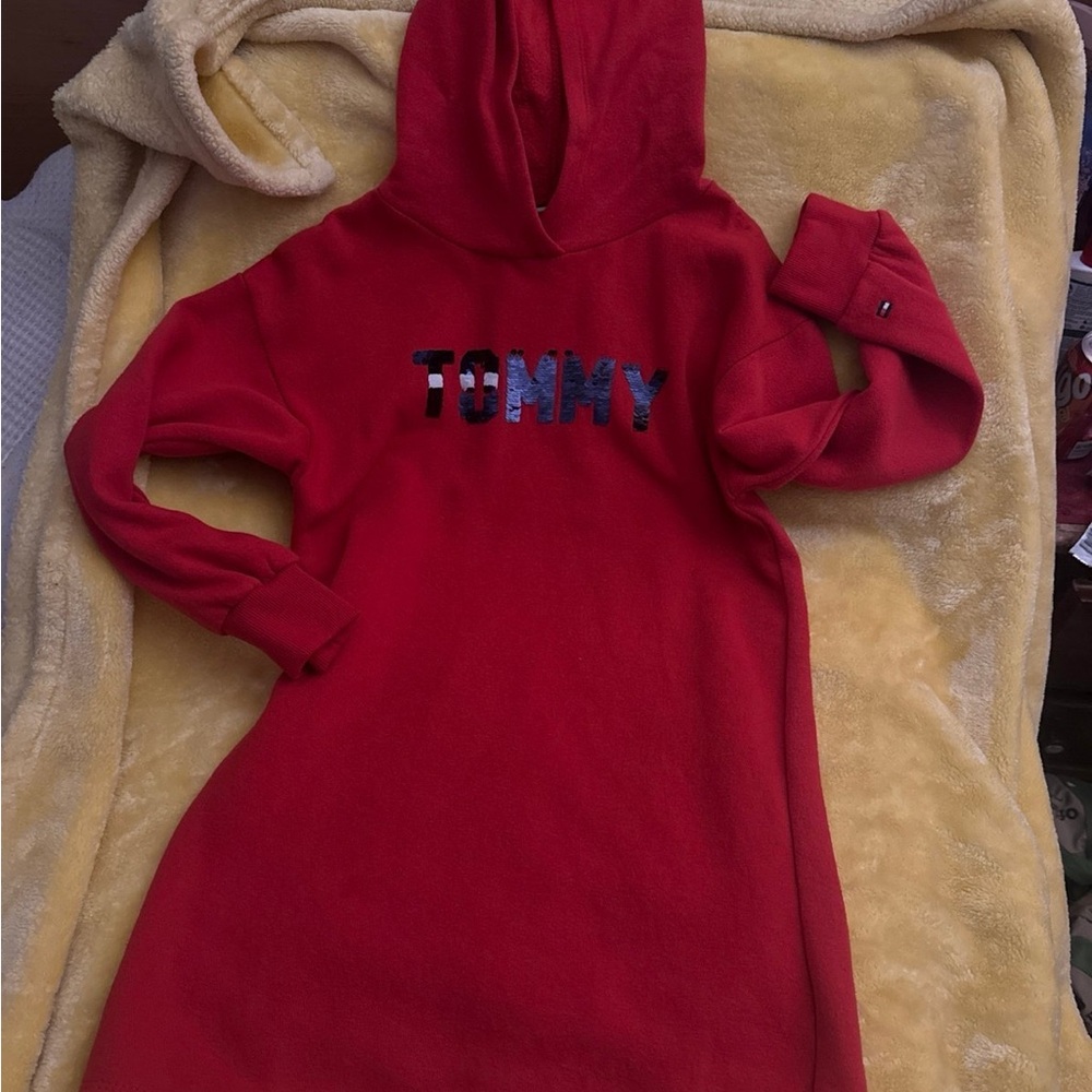 Tommy Red Hoodie Dress Tommy Dress